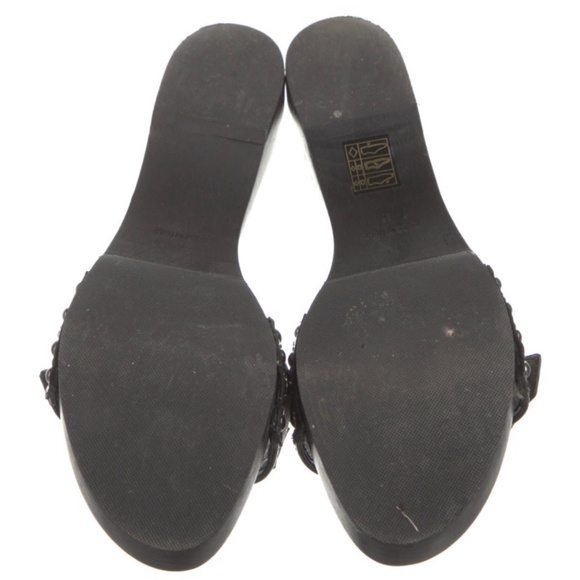 Burberry Patent Leather Plaid Print Slides IT 37 - Picture 5 of 5